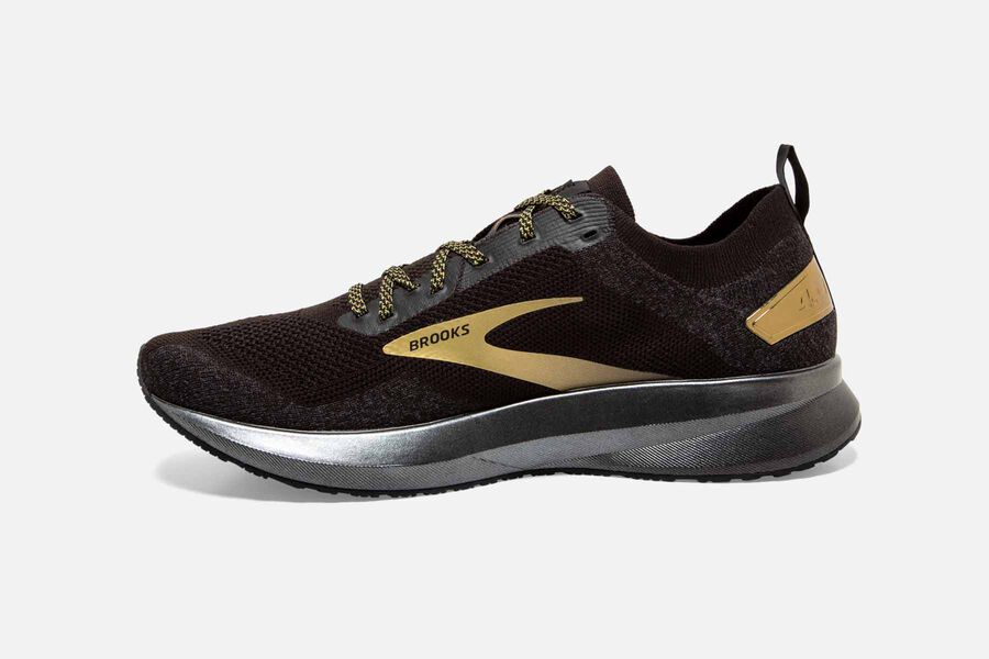 Brooks Levitate 4 Road Running Shoes Mens Black/Gold 489320-KZB